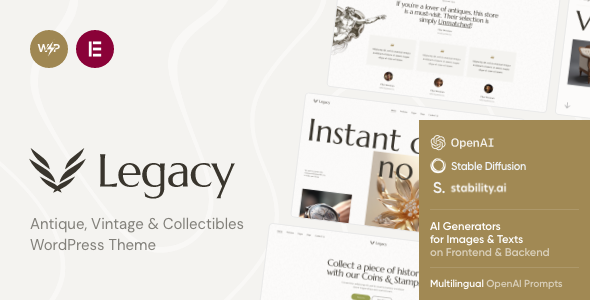 Legacy - Antique Store, Vintage & Collectibles WordPress Theme 1 Legacy Antique Store Vintage Collectibles WordPress Theme