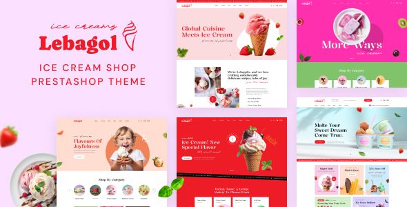 Leo Lebagol Elementor Ice Cream Shop Prestashop Theme