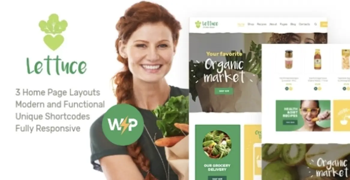 Lettuce | Grocery Store & Green Food WordPress Theme 1 Lettuce WordPress Theme