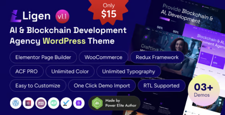 Ligen – AI & Blockchain Development Agency WordPress Theme 1 Ligen v1 AI & Blockchain Development Agency WordPress Theme