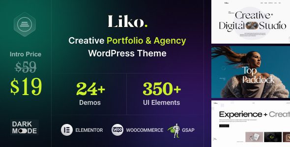 Liko - Creative Agency & Portfolio WordPress Theme 1 Liko Creative Agency & Portfolio WordPress Theme