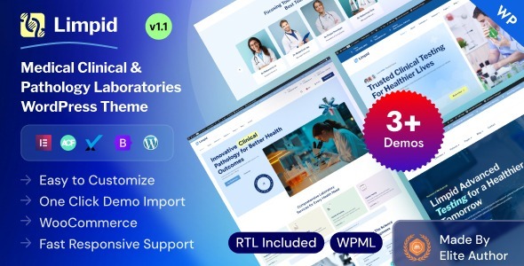 Limpid – Medical & Pathology Laboratory WordPress Theme 1 Limpid Medical & Pathology Laboratory WordPress Theme