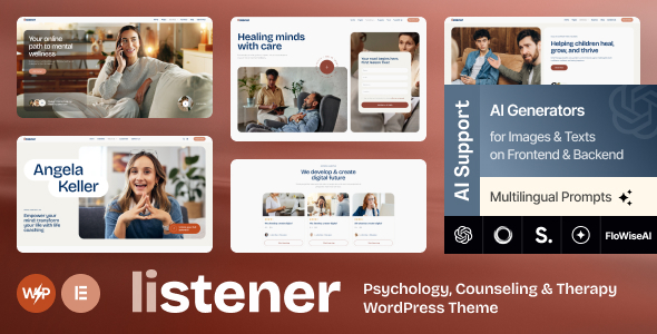 Listener - Psychology, Counseling & Therapy WordPress Theme 1 Listener - Psychology, Counseling & Therapy WordPress Theme