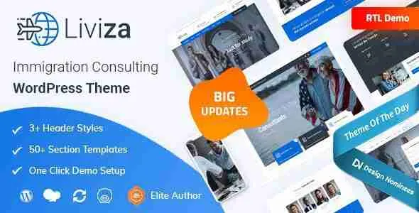 Liviza - Immigration Consulting WordPress Theme + RTL 1 Liviza Immigration Consulting WordPress Theme