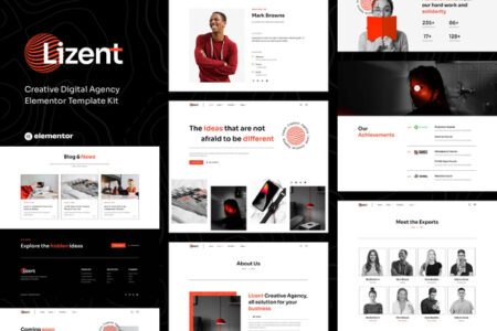 Lizent Creative Digital Agency Elementor Template Kit