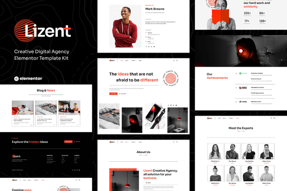 Lizent Creative Digital Agency Elementor Template Kit