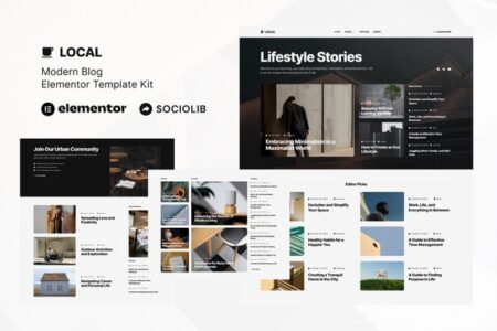 Local Modern Blog & Magazine Elementor Template Kit