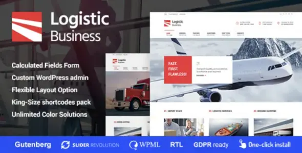 Logistic Business Transport & Trucking Logistics WordPress Theme