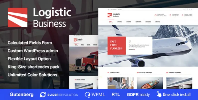 Logistic Business - Transport & Trucking Logistics WordPress Theme 1 Logistic Business Transport & Trucking Logistics WordPress Theme