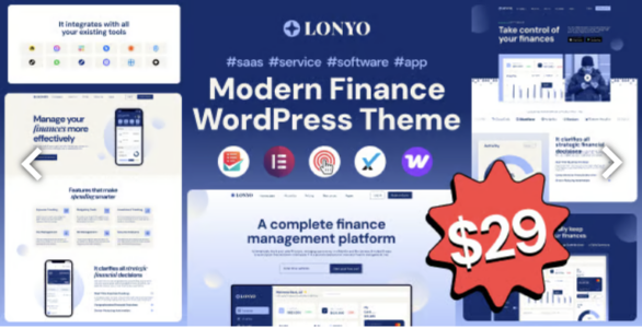 Lonyo Modern Finance WordPress Theme