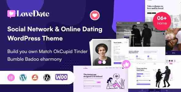 LoveDate - Social Dating Network WordPress Theme 1 Love Date Social Dating Network WordPress Theme