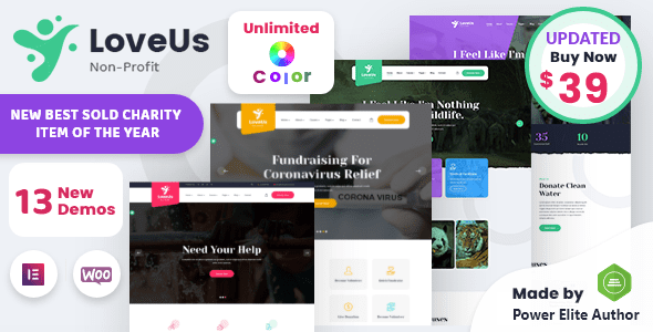 Loveus - NonProfit Charity WordPress Theme 1 Loveus Non Profit Charity WordPress Theme