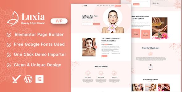 Luxia Beauty Spa Center WordPress Theme 1 Luxia Beauty Spa Center WordPress Theme