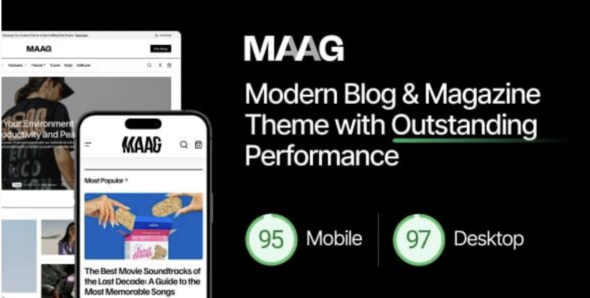 Maag Modern Blog & Magazine WordPress Theme