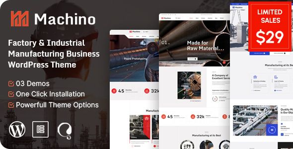 Machino – Factory Industrial WordPress Theme 1 Machino – Factory Industrial WordPress Theme