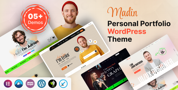 Madin - Personal Portfolio WordPress Theme 1 Madin Personal Portfolio WordPress Theme
