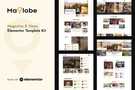 Maglobe Magazine & News Elementor Template Kit