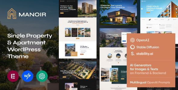 Manoir - Single Property & Apartment WordPress Theme 1 Manoir Single Property & Apartment WordPress Theme