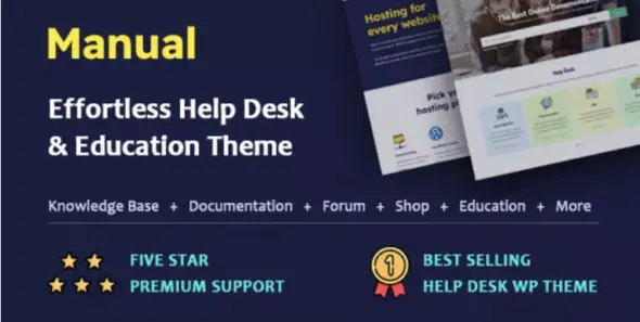 Manual Pro Documentation, Knowledge Base & Education WordPress Theme