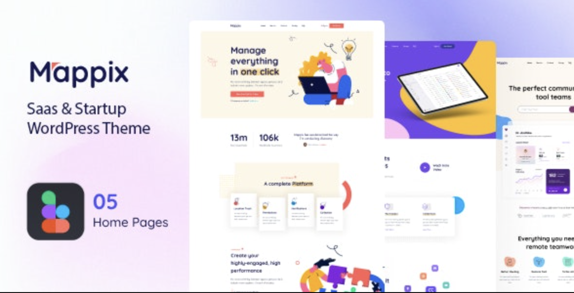 Mappix – Saas Startup WordPress Theme 1 Mappix Saas & Startup WordPress Theme