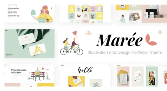 Marée Pro Illustration and Design Portfolio WordPress Theme