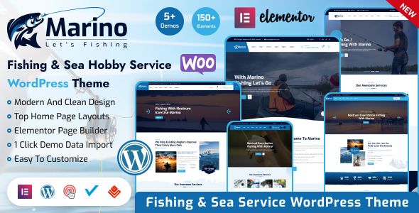 Marino - Fishing & Sea Hobby WordPress Theme 1 Marino - Fishing & Sea Hobby WordPress Theme