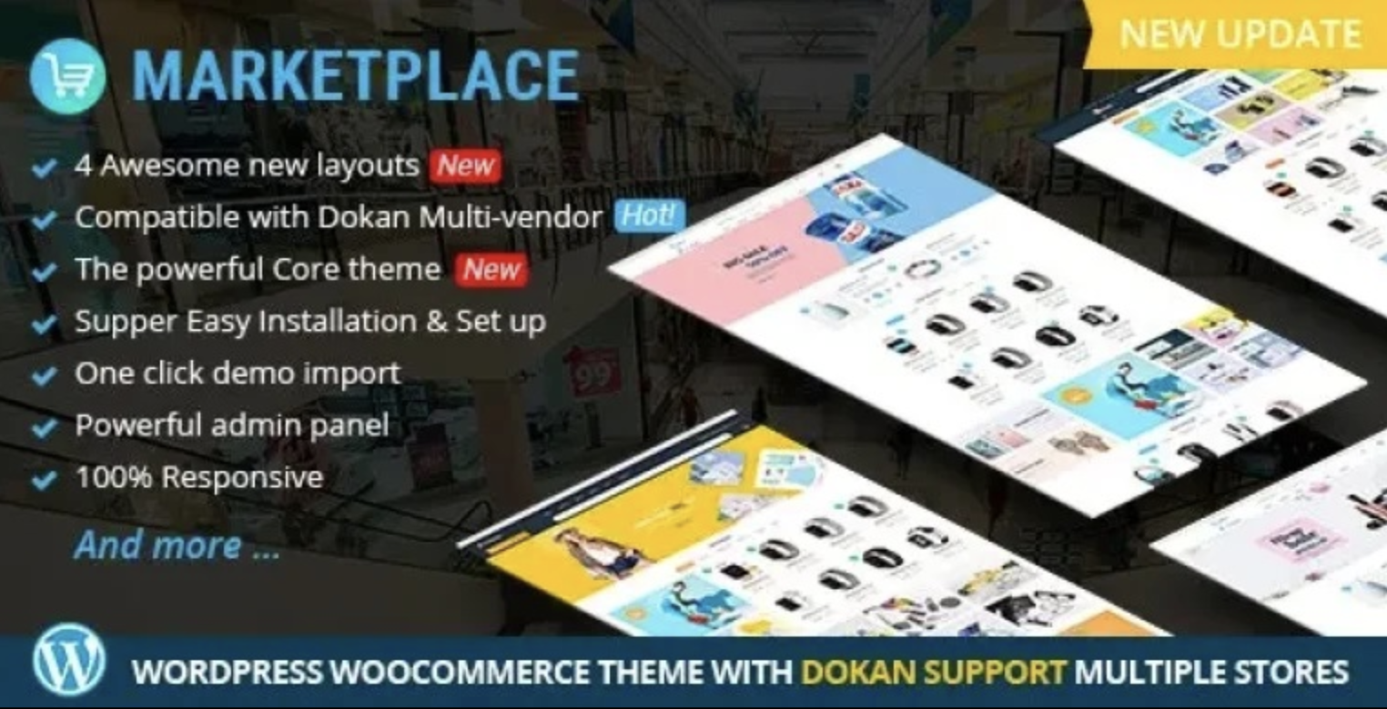 Marketplace WP Theme support Dokan Multi Vendors 1 Marketplace WP Theme support Dokan Multi Vendors