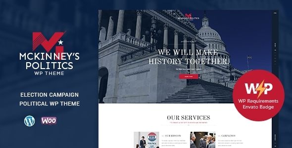 MCKinney's Politics | Elections Campaign & Social Activism WordPress Theme 1 MCKinney's Politics WP Theme