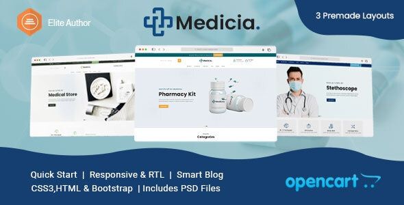 Medicia – Health and Medical Store OpenCart Theme 1 Medicia – Health and Medical Store Open Cart Theme