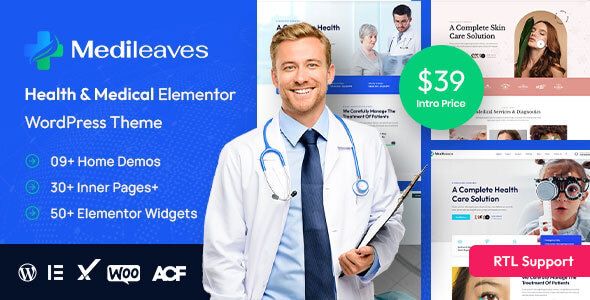 Medileaves – Health Medical WordPress Theme + RTL Ready 1 Medileaves Health Medical WordPress Theme