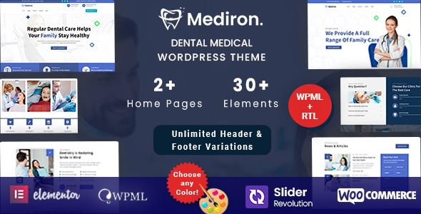 Mediron – Dental Medical WordPress Theme 1 Mediron Dental Medical WordPress Theme