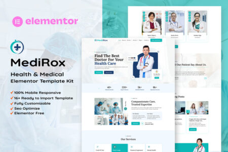 Medi Rox Health & Medical Elementor Template Kit