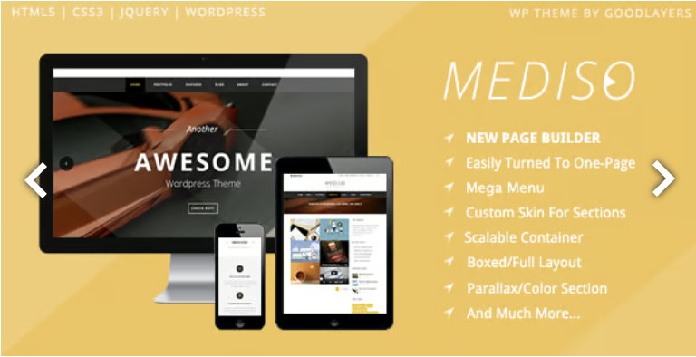 Mediso - Corporate / One-Page / Blogging WordPress 1 Mediso WordPress Theme