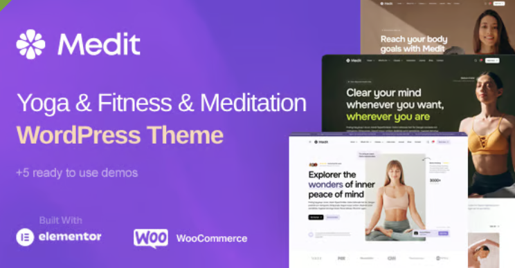 Medit - Yoga & Meditation WordPress Theme 1 Medit Yoga & Meditation WordPress Theme