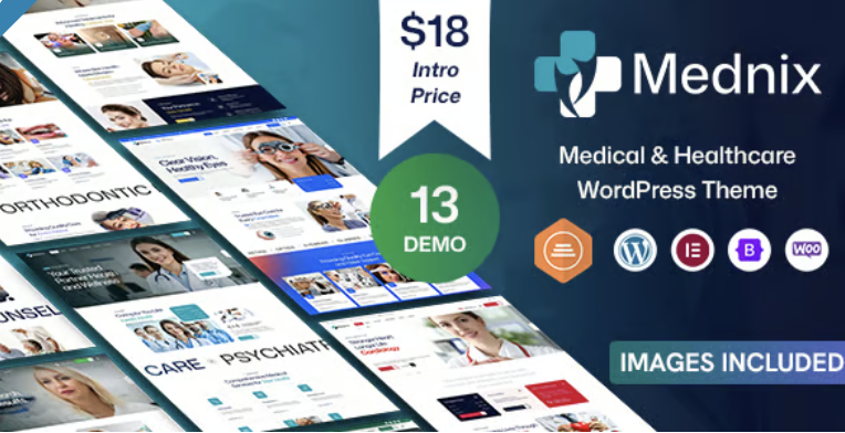 Mednix – Medical & Health Clinic WordPress Theme 1 Mednix Medical & Healthcare WordPress Theme