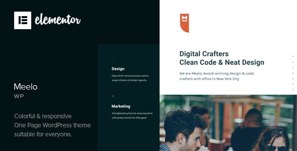 Meelo - Corporate One Page WordPress Theme 1 Meelo WordPress Theme