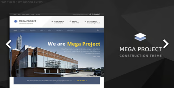 Mega Project Construction WordPress Theme