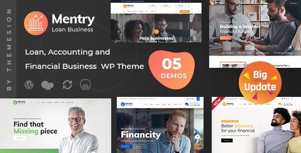 Mentry – Loan and Financial WordPress Theme 1 Mentry Loan Business WordPress Theme