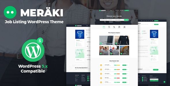 Meraki - Job Board WordPress Theme 1 Meraki Job Board WordPress Theme