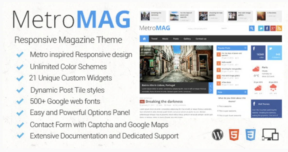 Metro Magazine Pro Responsive WordPress Theme 1 MetroMAG Responsive WordPress Theme