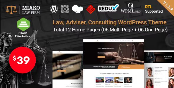 Miako - Law Firm WordPress Theme 1 Miako Law Firm WordPress Theme