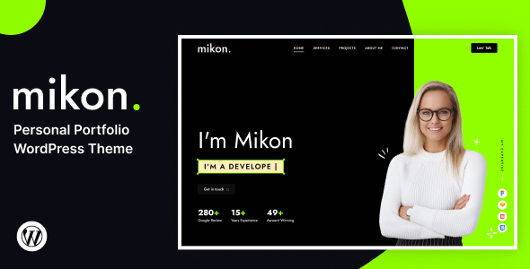 Mikon - Personal Portfolio WordPress Theme 1 Mikon - Personal Portfolio WordPress Theme