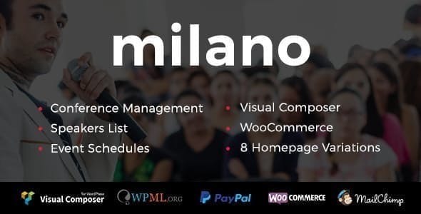 Milano | Event & Conference WordPress Theme 1 Milano | Event & Conference WordPress Theme