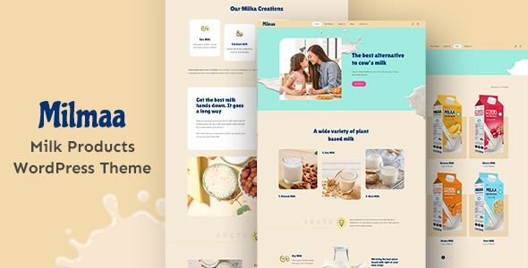 Milmaa – Single Product WordPress 1 Milmaa Milk Products WordPress Theme