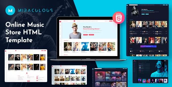Miraculous Online Music Store HTML Template 1 Miraculous Online Music Store HTML Template
