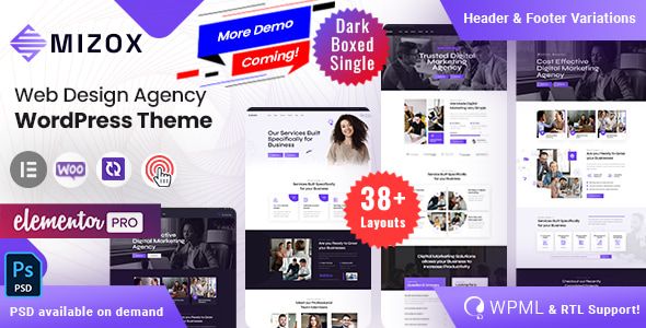 Mizox – Web Design Agency WordPress 1 Mizox Web Design Agency WordPress Theme