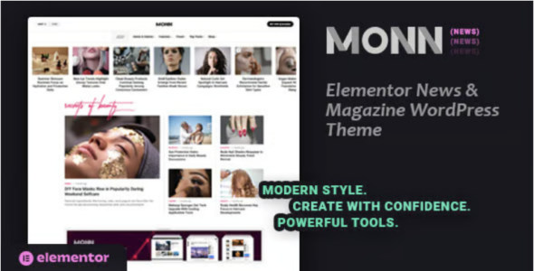 Monn Elementor News & Magazine WordPress Theme