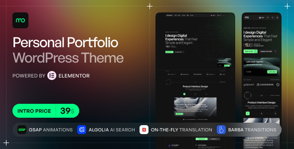 Monogram - Personal Portfolio WordPress Theme 1 Monogram Personal Portfolio WordPress Theme