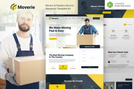 Moverie – Movers Packers Service Elementor Template Kit