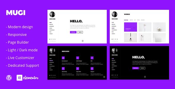 Mugi - Personal Portfolio & Resume WordPress Theme 1 Mugi - Personal Portfolio & Resume WordPress Theme
